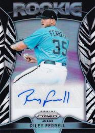 2019 Panini Prizm Miami Marlins Riley Ferrell Rookie Autographs Prizms Zebra Stripes 43/99
