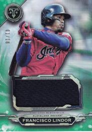 2019 Topps Triple Threads Cleveland Indians Francisco Lindor  Triple Threads Single Jumbo Relics Amethyst(パラレル版)(1stナンバー!) 01/18