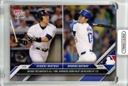 2024 Topps Now Hideki Matsui / Shohei Ohtani #70 Ohtani Ties Matsui's All-Time Japanese-Born MLB HR Record AT 175 Yankees / Dodgers