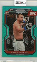 2021 Panini Prizm UFC MMA Welterweight Muslim Salikhov Base Vertical, Teal Prizm  47/49