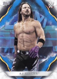 2019 Topps WWE Undisputed Wrestling  WWE AJ Styles Base Blueパラレル版 19/25