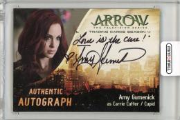 2017 CRYPTOZOIC Arrow Season Four Autographs Amy Gumenick as Carrie Cutter/Cupid