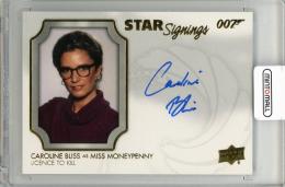 2020 UPPER DECK James Bond Villains and Henchmen Star Signings Caroline Bliss as Miss Moneypenny