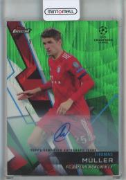 2018-19 Topps Finest UEFA Champions League Thomas Muller Finest Autographs Green Wave #36【28/99】 FC Bayern Munchen