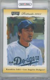 2003 PLAYOFF Portraits Materials Combo Gold #64 Bat-Jsy / KAZUHISA ISHII(Los Angeles Dodgers) 【03/10】