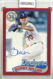 2024 Topps Update Bobby Miller 1989 Topps Autographs Red【22/25】 Los Angeles Dodgers