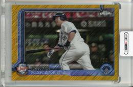 2025 TOPPS NPB CHROME 中村剛也 Gold Shimmer Refractors【16/50】 埼玉西武ライオンズ