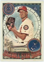 2019 Topps Allen and Ginter Baseball Star Signs #BSS48 Max Scherzer