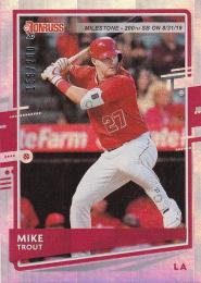 2020 Panini Donruss Los Angeles Angels Mike Trout Base Milestone Stat Lineパラレル版 158/200