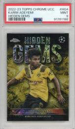 2022-23 TOPPS Chrome UEFA Club Competitions Karim Adeyemi Hidden Gems #HG4【PSA 9】 Borussia Dortmund