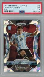 2022 PANINI Prizm World Cup  Julian Alvarez Prizms Ice #4 【PSA 7】 Argentina