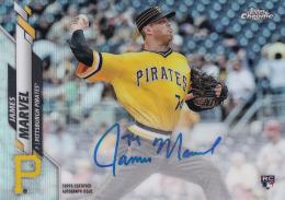 2020 Topps Chrome Pittsburgh Pirates James Marvel Rookie Autographs Refractorsパラレル版 242/499