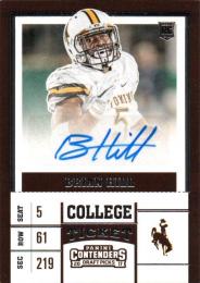 2017 PANINI Contenders Draft Picks  Brian Hill Autograph (RC)