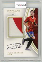 2017 Panini Immaculate Collection Paco Alcacer Premium Patch Autographs Gold Parallels(ON CARD)【4/10】 Spain