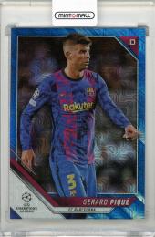 2021-22 TOPPS UEFA Champions League Japan Gerard Pique Chrome Mojo Blue Refractors #148【63/75】 FC Barcelona