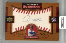 2002 UPPER DECK Sweet Spot Paul Molitor Legendary Signatures #PM【Print Run: 852】 Milwaukee Brewers