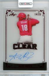 2018 LEAF Trinity Baseball Alec Bohm Clear Autograph 25枚限定 /14