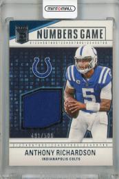 2024 Panini Donruss Elite Anthony Richardson Numbers Game Jerseys #10 ※白かけあり【491/500】 Indianapolis Colts