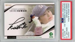 2022 EPOCH JLPGA ROOKIES & WINNERS 桑木志帆 直筆サインカード【28/30】【PSA10 AUTO9】