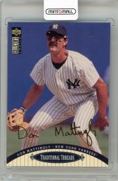 1996 UPPER DECK Collector's Choice Don Mattingly Gold Signature #100 TT New York Yankees