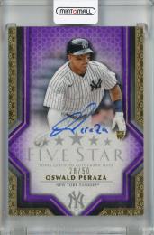 2023 Topps Five Star Oswald Peraza Autographs Purple #FSA-OP RC ※へこみあり【28/50】 New York Yankees