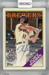 2023 Topps Update Series Joey Wiemer 1988 Topps Baseball Autographs #88BA-JWI RC Milwaukee Brewers