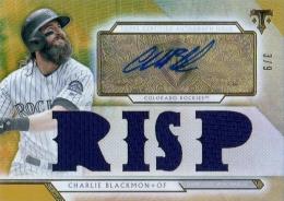2018 Topps Triple Threads  Charlie Blackmon Relic Autographs 3/9