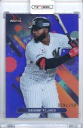 2025 TOPPS NPB FINEST G.ポランコ #76 Base Purple Refractor Parallel【059/250】 ロッテ