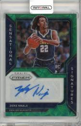 2020-21 Panini Prizm Basketball Zeke Nnaji Sensational Green Choice Prizm Signature【8/8】 Denver Nuggets