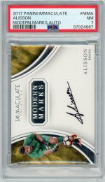 2017 PANINI Immaculate Collection Soccer Alisson Modern Marks Autograph #MMA 99枚限定【71/99】【PSA7】《Near MINT》