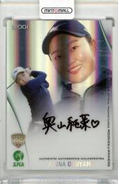 2023 EPOCH JLPGA ROOKIES & WINNERS 奥山純菜 直筆サインカード ホロスペクトラオートグラフカード 【06/18】