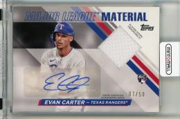 2024 Topps Update Evan Carter Major League Material Autographs RC #MLMAUEC【01/50】