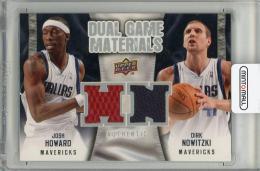 2009-10 UPPER DECK Game Materials Dual #DGNH Dirk Nowitzki/Josh Howard  Dallas Mavericks