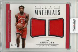 2017-18 PANINI National Treasures Rookie Dual Materials #20 OG Anunoby 【63/99】 Toronto Raptors