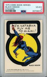 1975 Comic book Heroes Black Widow Stickers/RC【PSA4】