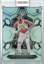 2023-24 Panini Mosaic Basketball Victor Wembanyama Base/City Edition/Refractor/RC/#282 San Antonio Spurs