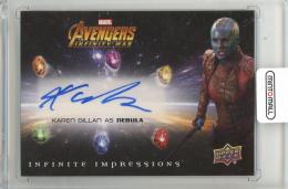2018 UPPER DECK Avengers Infinity War Infinite Karen Gillan as Nebula C Impressions Autographs #IIKG