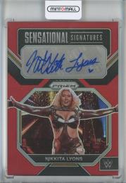 2023 Panini Prizm WWE  Nikkita Lyons Sensational Signatures Autographs Red Prizms 98/99