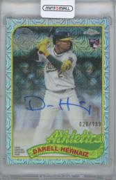 2024 TOPPS Update '89 Topps Silver Pack Chrome Autographs / DARELL HERNAIZ(Oakland Athletics) 【020/199】
