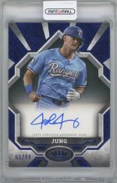 2025 TOPPS Tier One Break Out Autographs Blue Foil / JOSH JUNG(Texas Rangers) 【63/99】