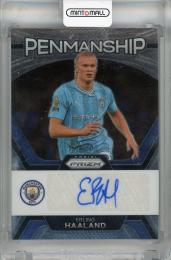 2023-24 Panini Prizm Premier League Erling Haaland Penmanship #18 Auto ※へこみあり Manchester City