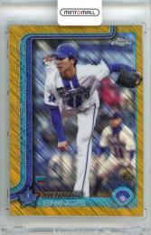 2025 TOPPS CHROME NPB 篠木健太郎 #61 Base Card Gold Shimmer Refractor Parallel【06/50】 横浜