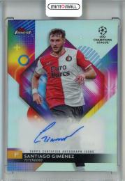 2023-24 Topps Finest UEFA Club Competitions Santiago Gimenez Base Autographs/#A-SZ Feyenoord