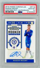 2019-20 Panini Chronicles Mason Mount Contenders Rookie Ticket Autographs【22/99】【PSA 10】《Gem-MINT》 Chelsea FC