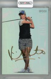 2023 EPOCH JLPGA OFFICIAL TRADING CARDS TOP PLAYERS 上田桃子 デコモリシグネチャーカード ゴールド【33/50】