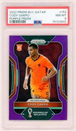2022 Panini Prizm World Cup Qatar Cody Gakpo Base Purple Prizm Parallels【119/199】【PSA 8】《Near MINT-MINT》 Netherlands