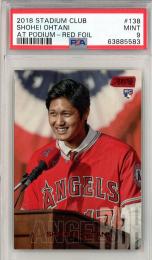 2018 Topps Stadium Club Shohei Ohtani #138 Red Foil【PSA9】 Los Angeles Angels Of Anaheim