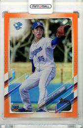 2021 TOPPS NPB 加藤翼 #28 Base Orange Foil Parallel【18/25】 中日