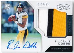 2017 PANINI Certified Football R.Joshua Dobbs Freshman Fabric Mirror Signature 499枚限定 /12