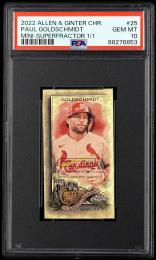 2022 Topps Alenn & Ginter Chrome #25 Paul Goldschmidt Mini-Superfractor【1/1】【PSA GEM MT 10】 St. Louis Cardinals